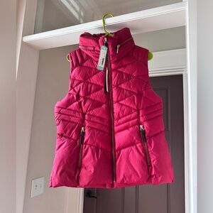 Marc New York Haley Faux Leather Zipper Pull Puffer Vest